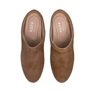 Collared Mule - Caramel Suede